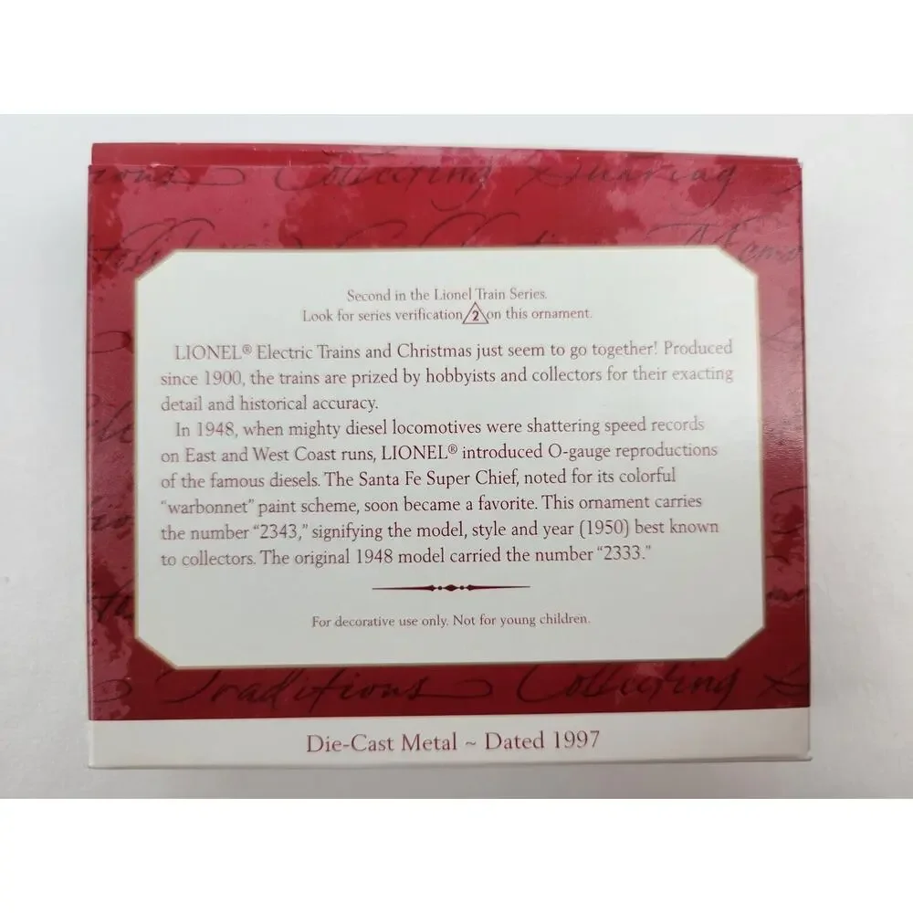 Hallmark Keepsake 1997: 1950 Santa Fe Diesel Locomotive Lionel Train Ornament